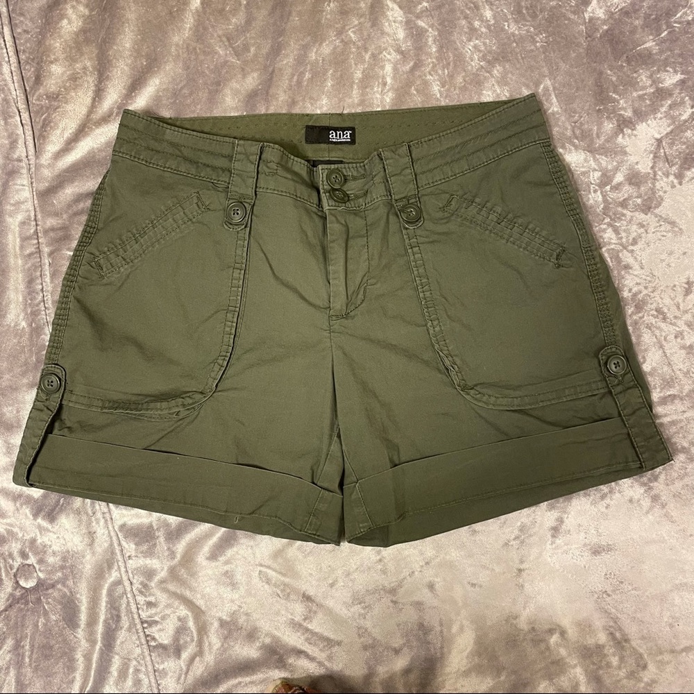 A.N.A. Green Cargo Shorts